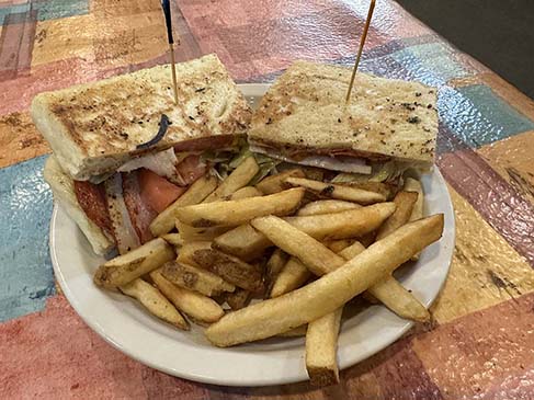 Ricardo’s Restaurant, Erie PA Italian BLT sandwich and French fries